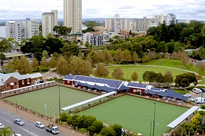 South Perth Bowling Club Drone Shot